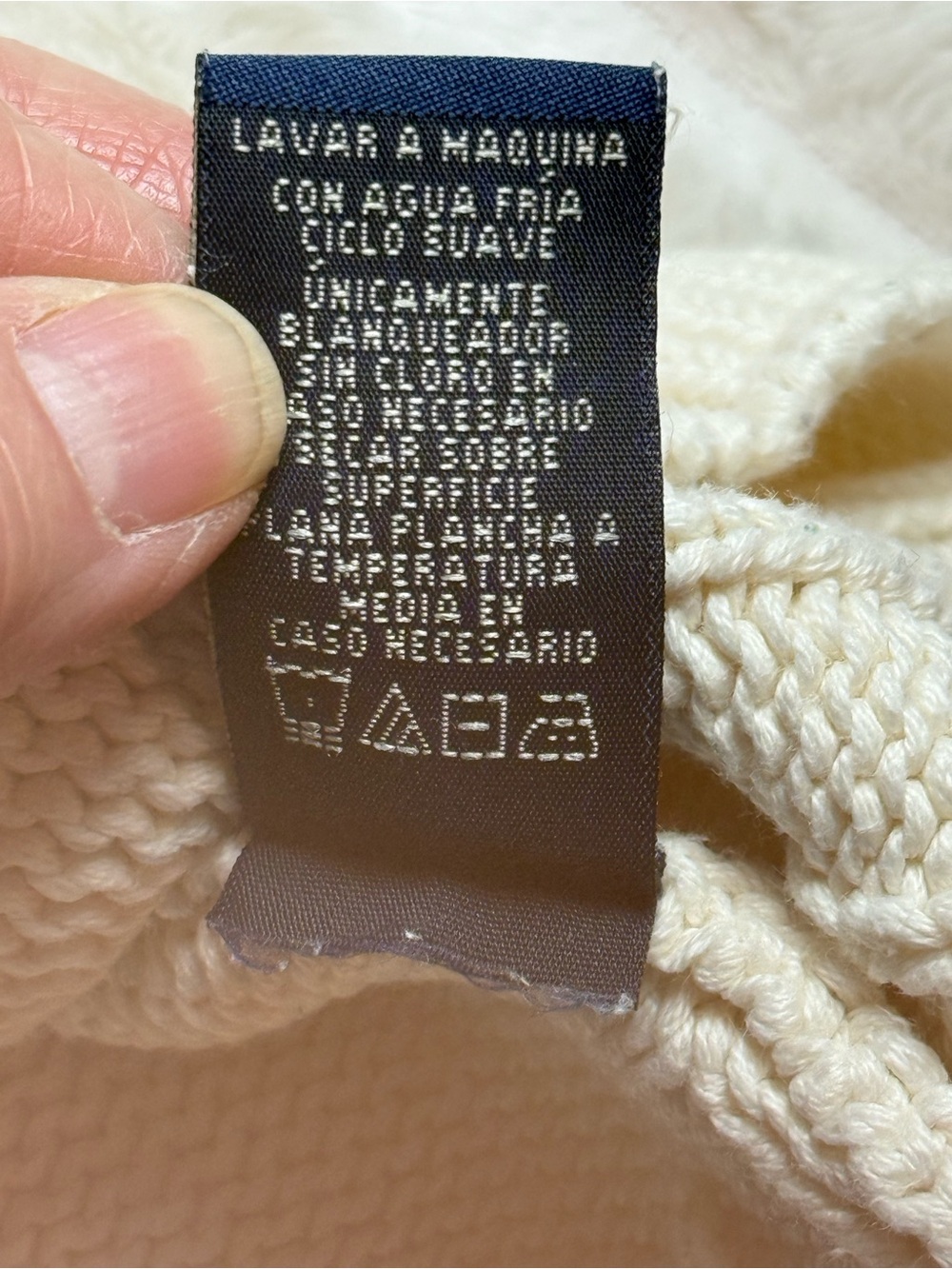 Vtg. Ralph Lauren Polo jeans Co. Ivory Quarter Zip Heavy Cotton Sweater Large. - Picture 6 of 9